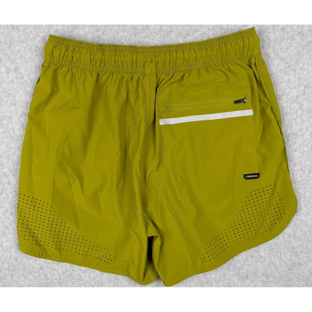 Legends Shorts Mens S Relay Lime Burst 7" Stretch Linerless Workout Activewear - Picture 2 of 16